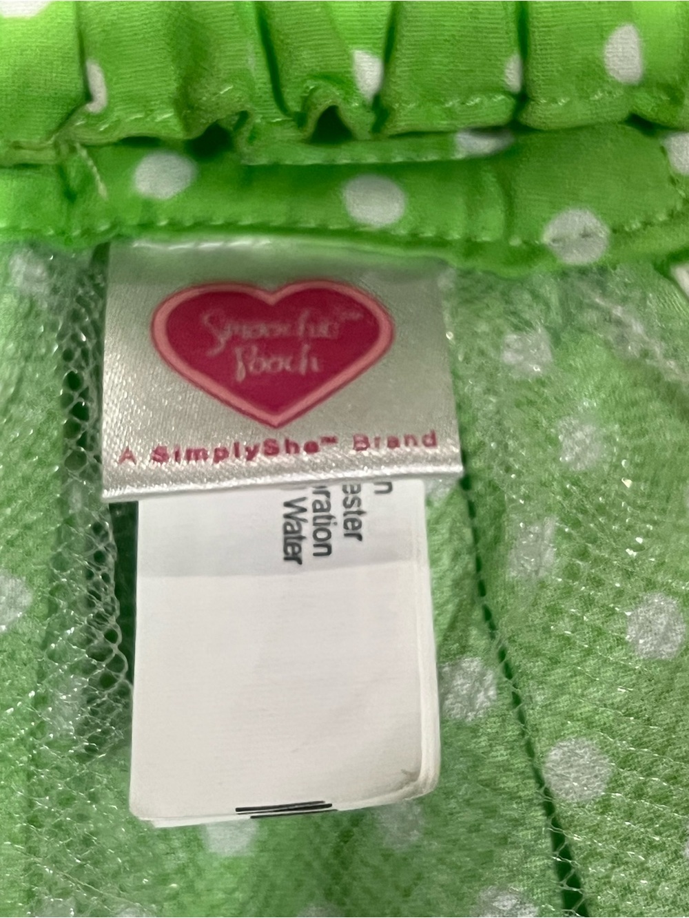 Smoochie Pooch by SimplyShe Green Polka Dot Dog Apron Dress size M - Picture 5 of 6